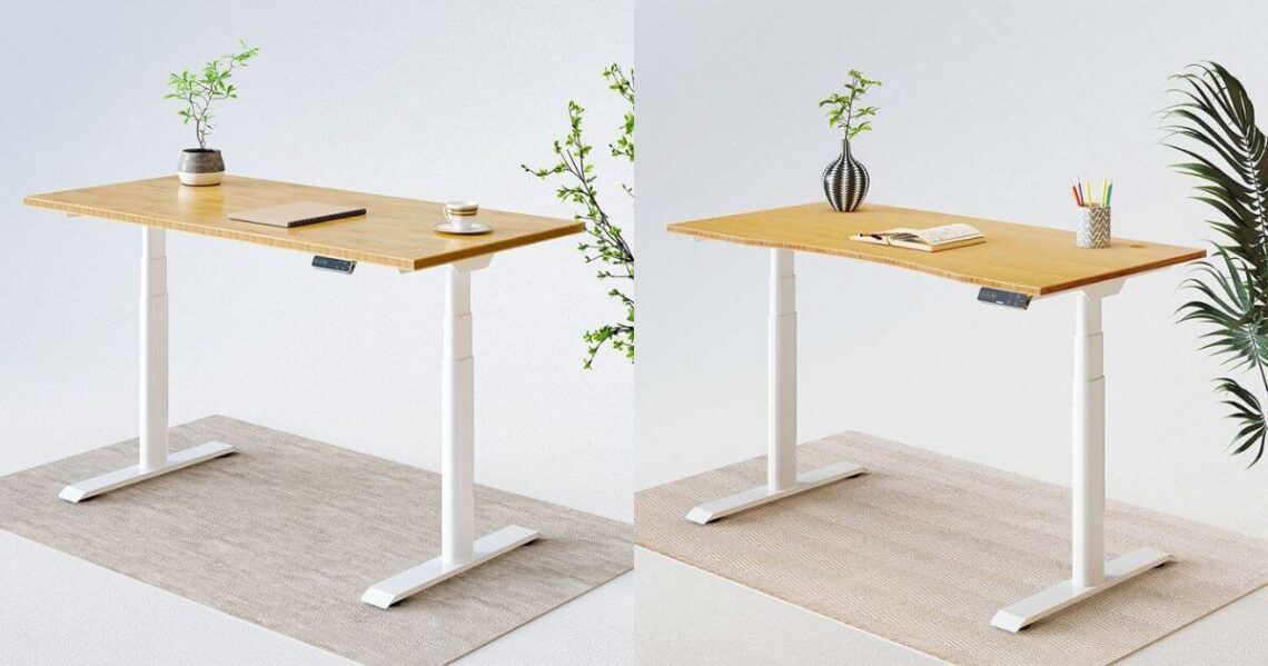 FlexiSpot E8の天板はシンプルでスタイリッシュ