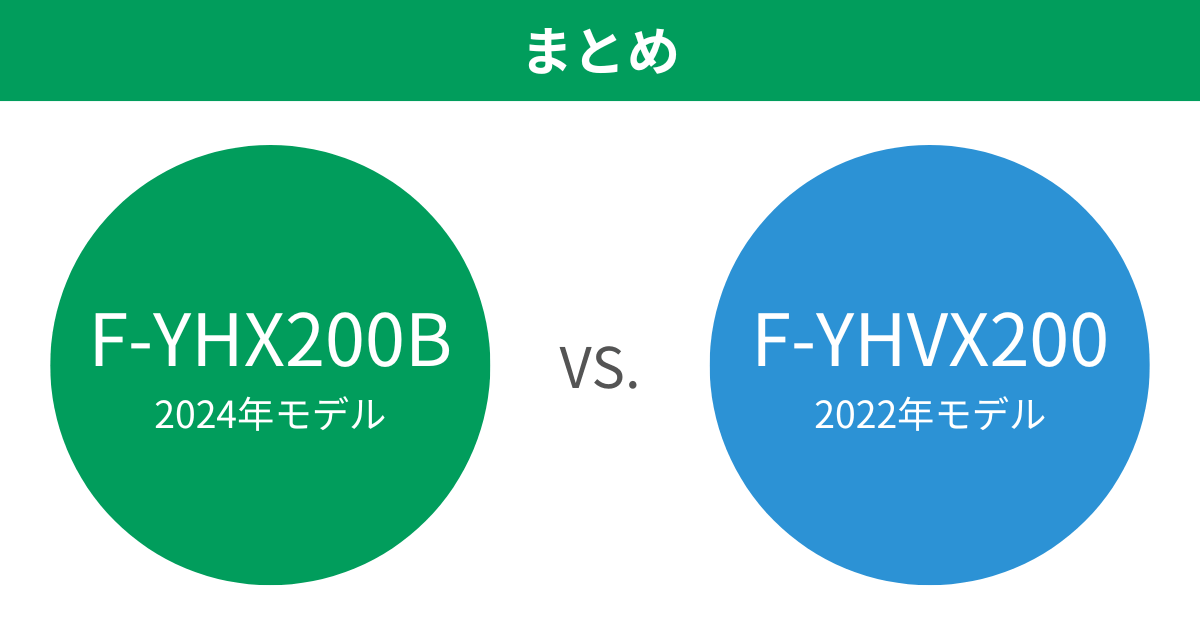 F-YHX200BとF-YHVX200の違いを比較 パナソニック衣類乾燥除湿機まとめ