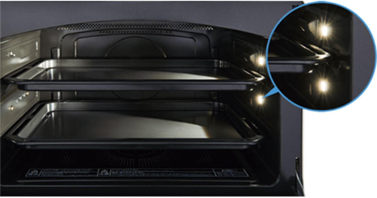 ER-D3000BとER-D3000Aは庫内の様子が見やすいLED灯つき