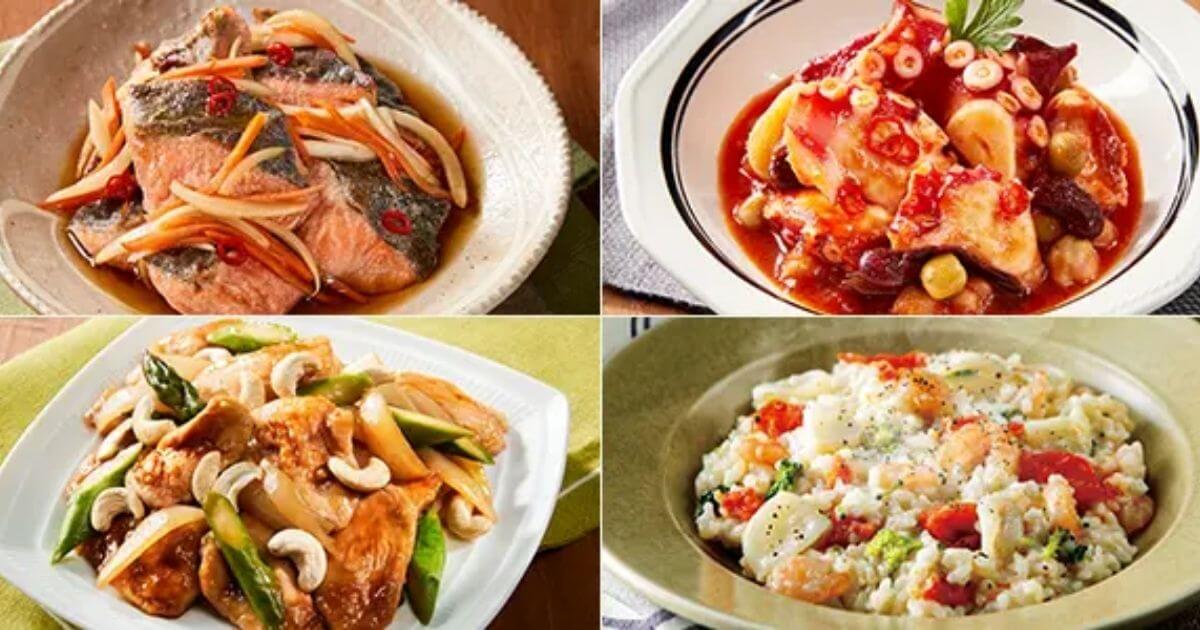 MRO-W1DとMRO-W1Cは、味の素やカゴメなど有名食品メーカーとコラボしたメニューをオートで作れる