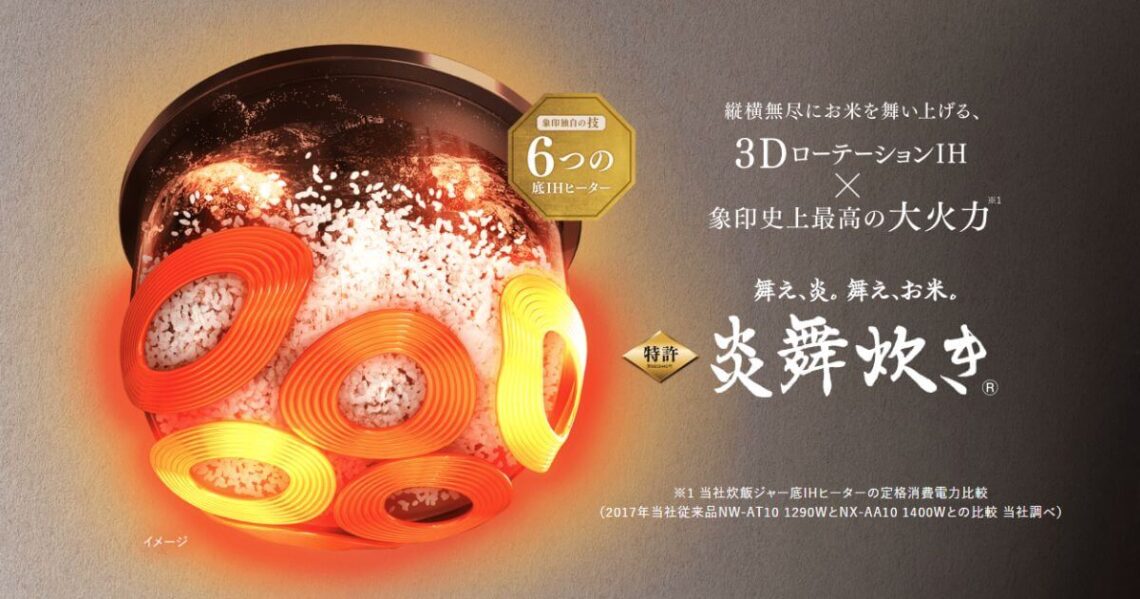 NX-AA10（最新）は象印史上最高1440Wの大火力でおいしいお米を炊き上げる