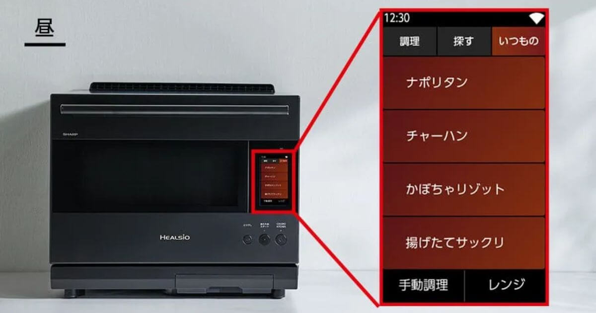 ヘルシオの昼メニュー