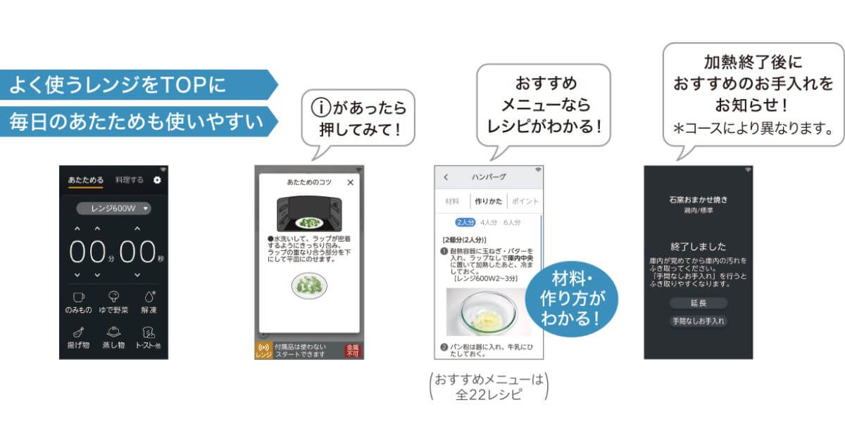 ER-D4000B（プレミアム）はカラータッチ液晶なのでスマホ感覚で操作しやすい