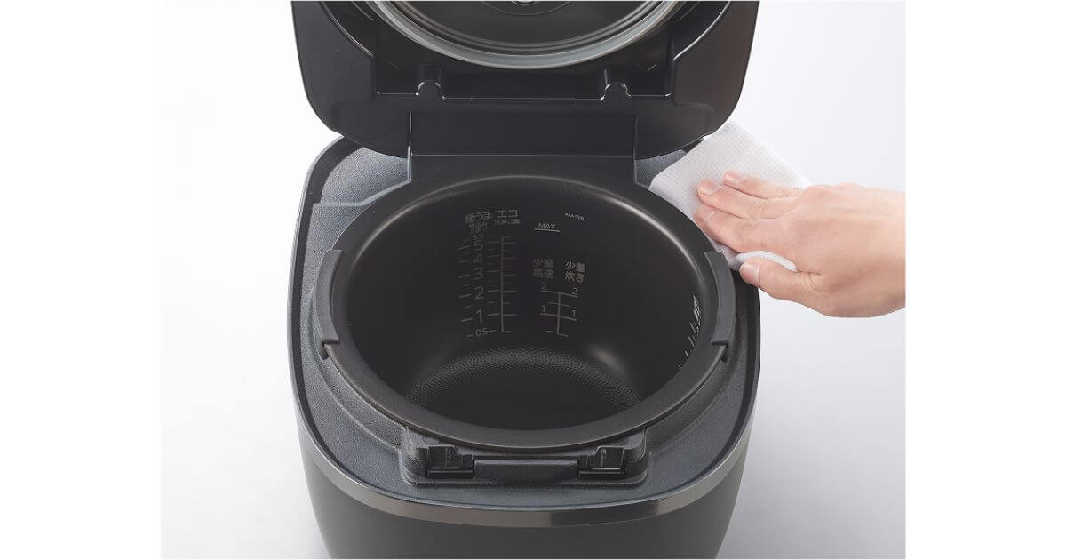 JRI-G100とJRI-A100はお手入れシボフレームでおねばがついてもはがれやすい仕様