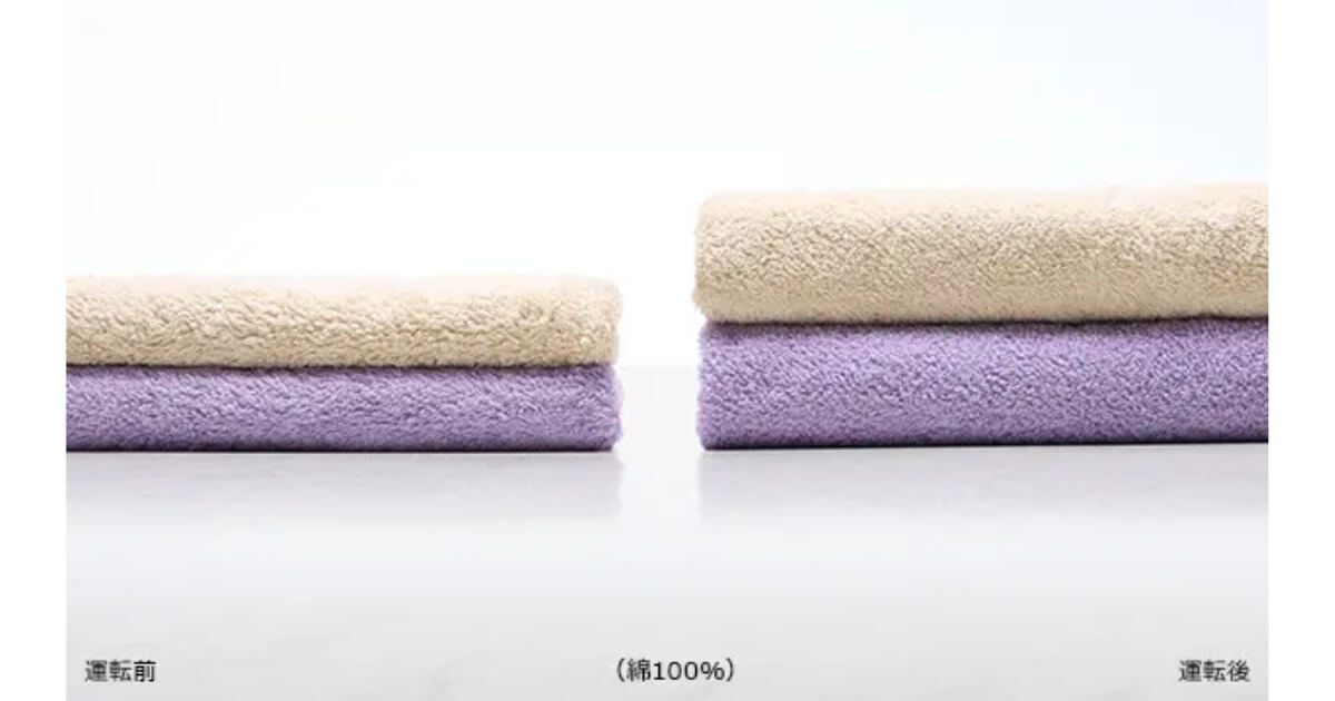 BD-SV120M（最新）のスチームアイロンコースを使えばタオルはフワフワに