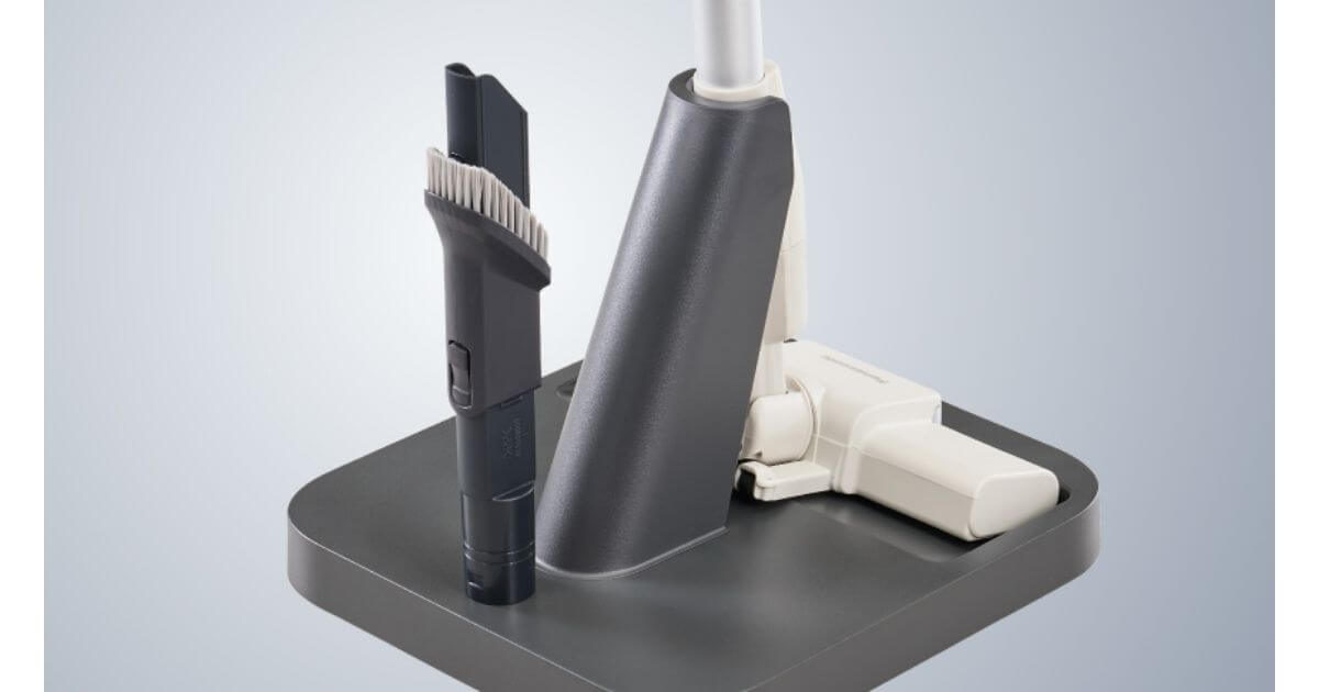 MC-SB35K（最新）は付属ノズルも収納できるスタンドつき