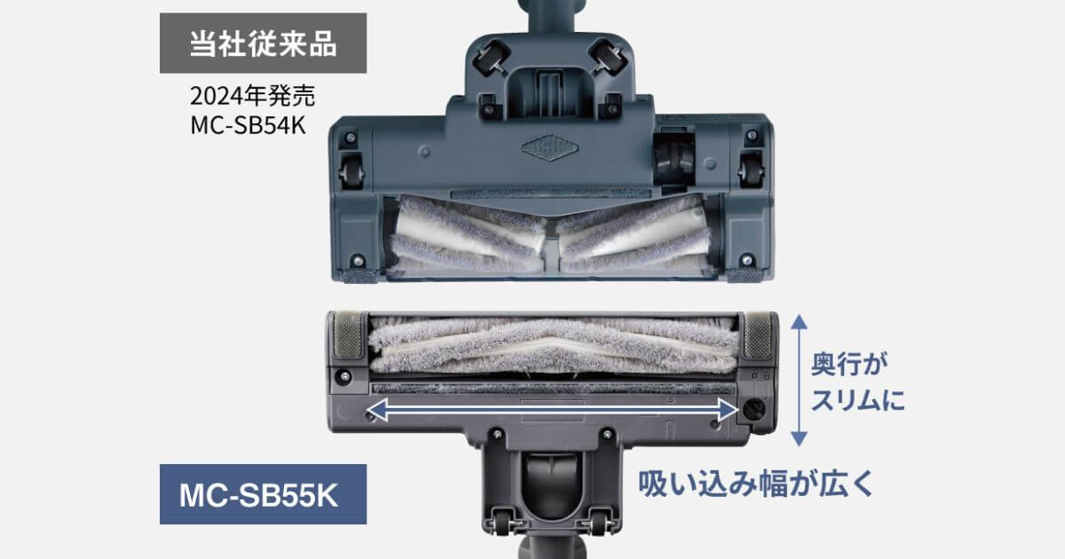 MC-SB55K（最新）はノズルが軽量化し吸引力アップ