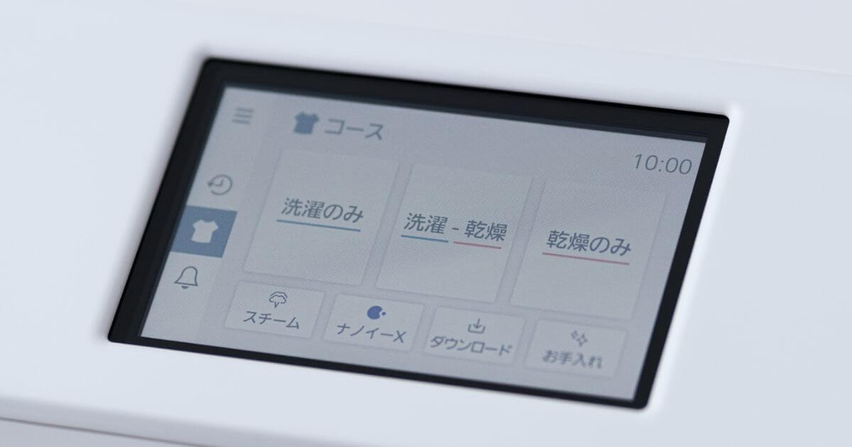 NA-LX129EとNA-LX129Dはカラー液晶タッチパネルなので、スマホ感覚で操作しやすい